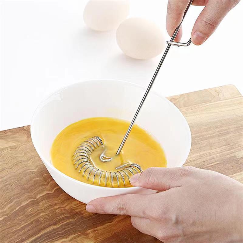 Hand Whisk Baking Tools Spring Stainless Steel Bubbler Household Egg Whisk Hand Whipped Cream Kitchen Gadgets and Accessories