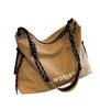 OIUYUE Canvas-Tragetasche, Große Umhängetasche für Damen, Schultasche, A4-Format, Großer Englischer Aufdruck, Laptoptasche, Crossbody-Tasche, Umhängetasche,