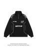 Unisex Retro Racing Half-Zip Sweatshirt - Spring/Autumn Fashion Motorcycle Jacket