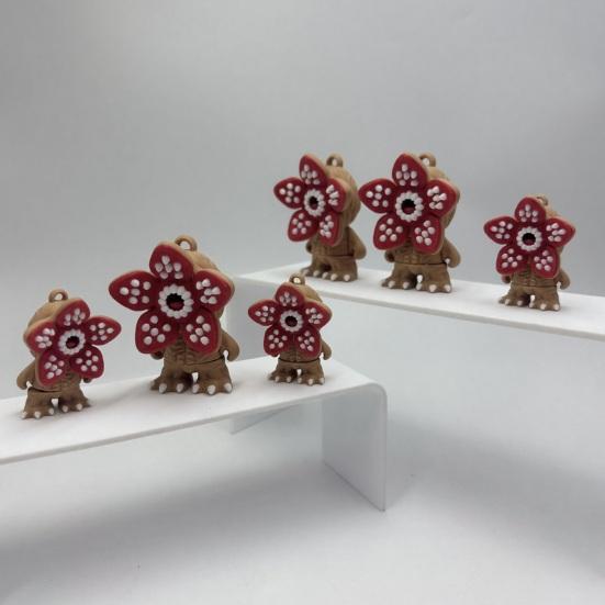 Keychain Pendant Cartoon Flower Design Plastic Key Chain for Lover Mother Sister Wife Girlfriend Birthday Christmas Charm