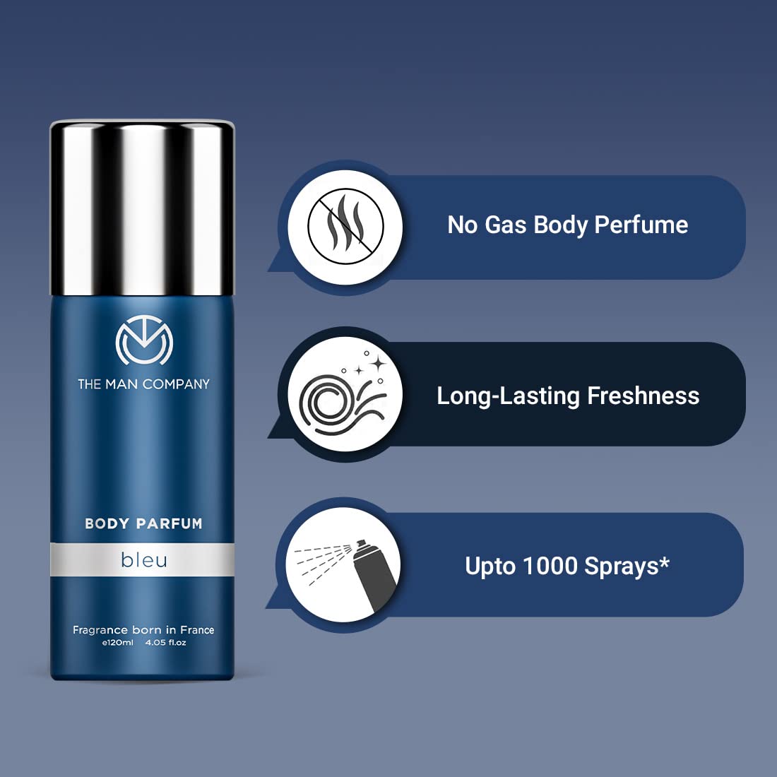 

The Man Company Негазированные духи для тела для мужчин, Bleu, 120 мл 120 ml