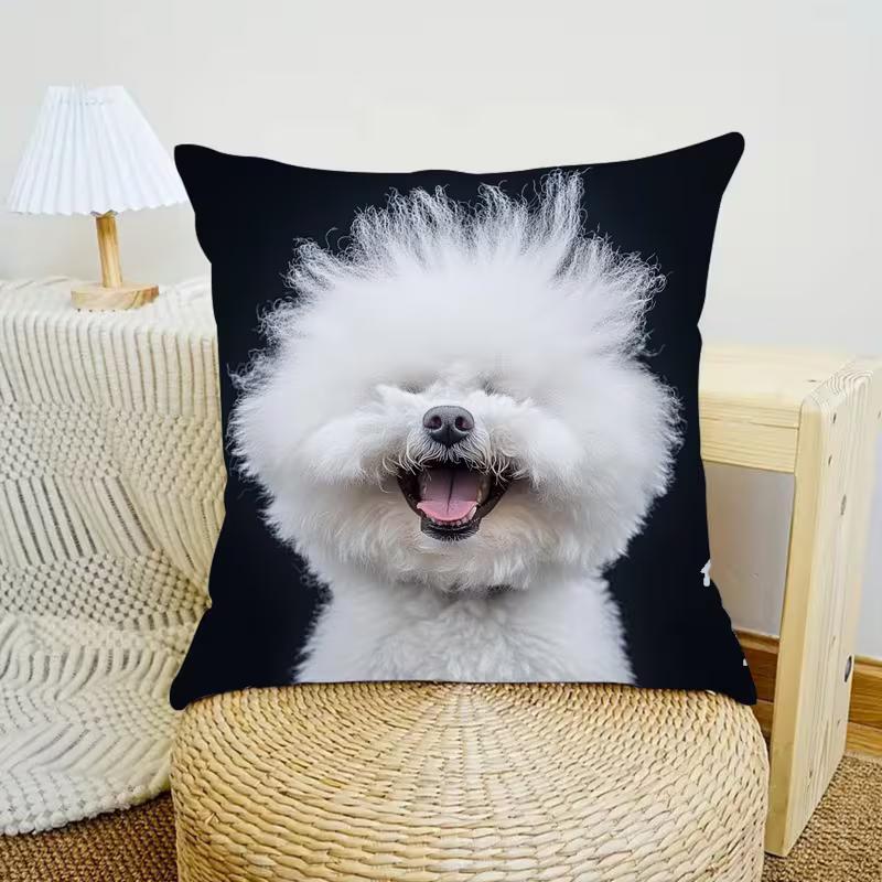 Niedlicher Tierprint Kissenbezug: 2D-Flachdruck, keine echte Stickerei, Nachtsofa Nachtsofa-Kissen