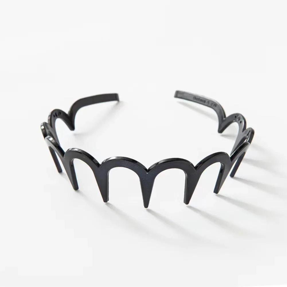 

Модная повязка на голову, расческа для волос, зигзагообразная лента, зубчатая повязка на голову, женщина, мужчина, девушка, рождественский подарок на день рождения, спасение сломанных волос, артефакт