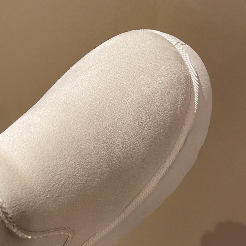 2025 Fall/Winter New Arrival Women's Chunky-Soled Snow Boots with Fleece-Lined Cotton Inner, Round-Toe Slip-On Cotton Boots