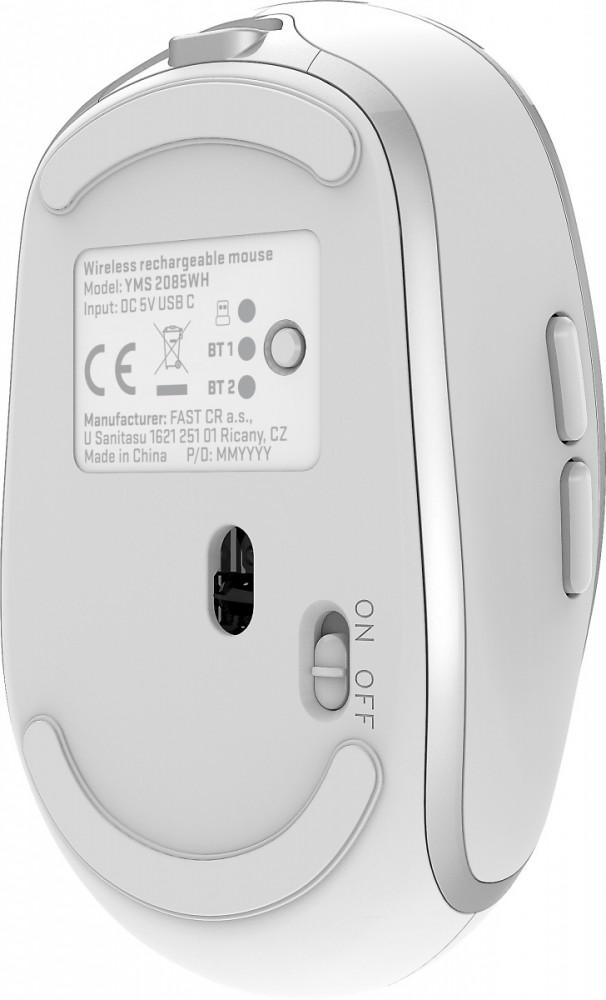 DUAL WiFi+Bluetooth wireless mouse, rechargeable battery, 5 buttons