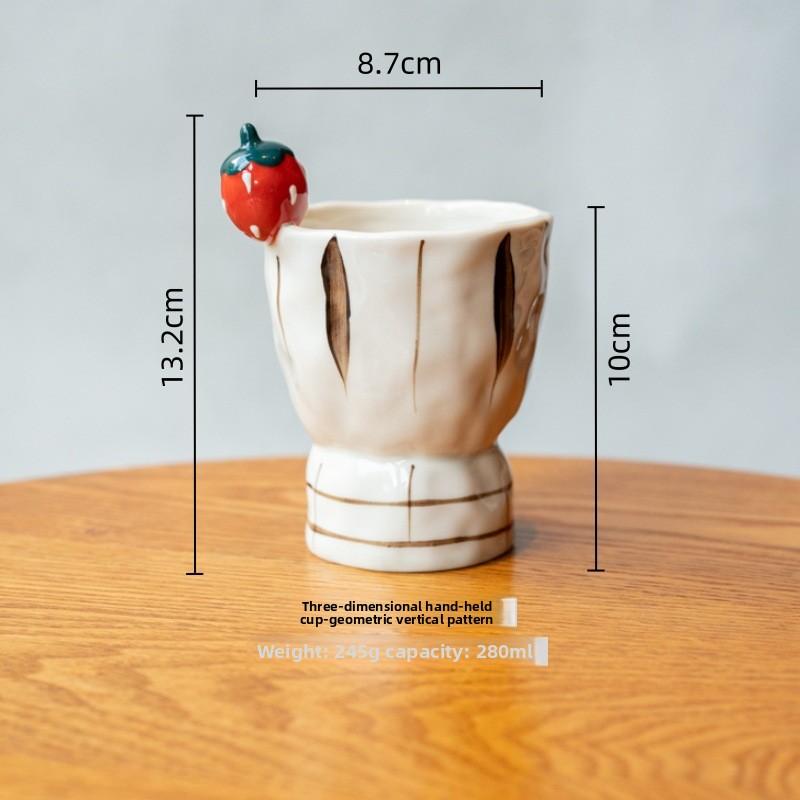 

Unique Design Latte Art Coffee Mug Handheld Cup High Aesthetic Gift for Women Breakfast Milk Cup Office Tea Cup 280ml