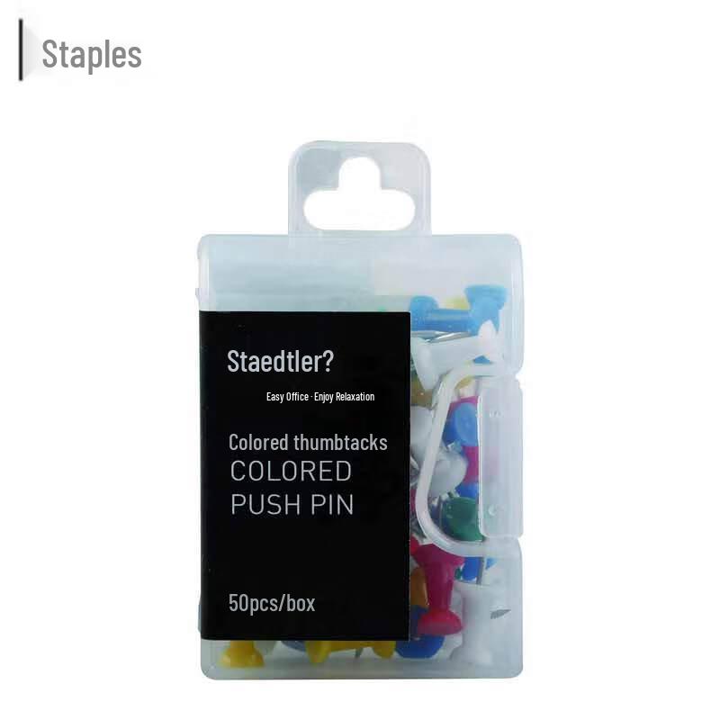 Staples Colorful I-shaped Push Pins