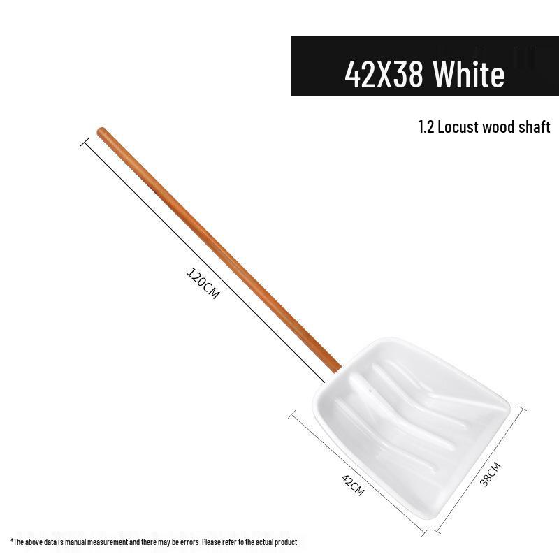 Extra Wide Tempered Iron and Plastic Snow & Grain Shovel