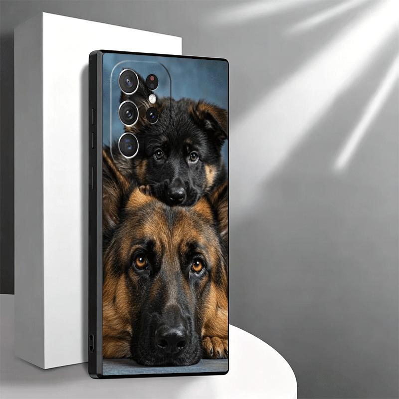 German Shepherd Dog Soft Phone Case for Samsung Galaxy S26 S25 Edge S24 Ultra S23 Plus S22 S21 FE S20 Black Cover Back Shell
