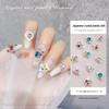 Internet Celebrity Nail Art: Pearl White Crystal Heart Rhinestone Star Spray Paint Alloy Decorations