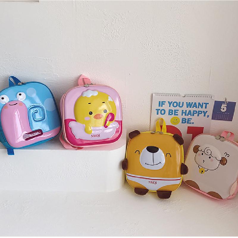 Yellow Blue Pink Beige Ins New Cartoon Eggshell 3d Eva Children Backpack Breathable Fun Style