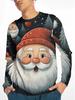 Merry Christmas Pattern Santa Claus 3D Print T-Shirt Men Women Long Sleeve O-Neck T Shirts Oversized Harajuku Top Kid Clothing