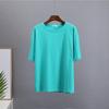 Hirsionsan Basic Cotton T Shirt Women Summer New Loose Solid Tees 19 Colors Casual Loose T Shirt Female Oversized O Neck Female Tops