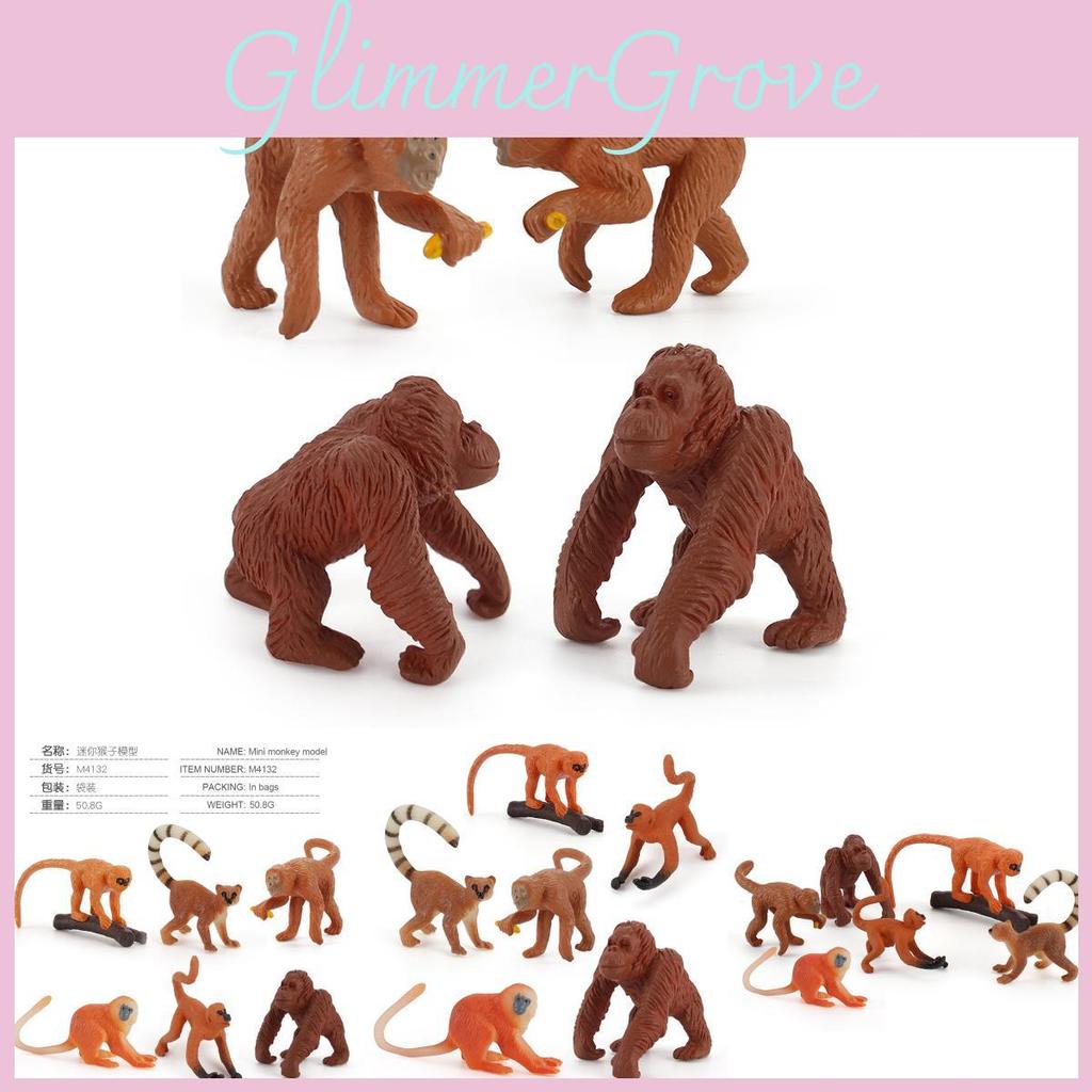 Realistic Pvc Mini Monkey Model Lifelong Figurine Perfect For Collectors Home Decor