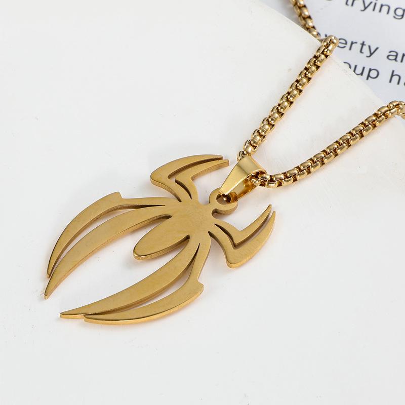 Popular European and American hot-selling personalized spider pendant surrounding fashion trendy men s necklace jewelry