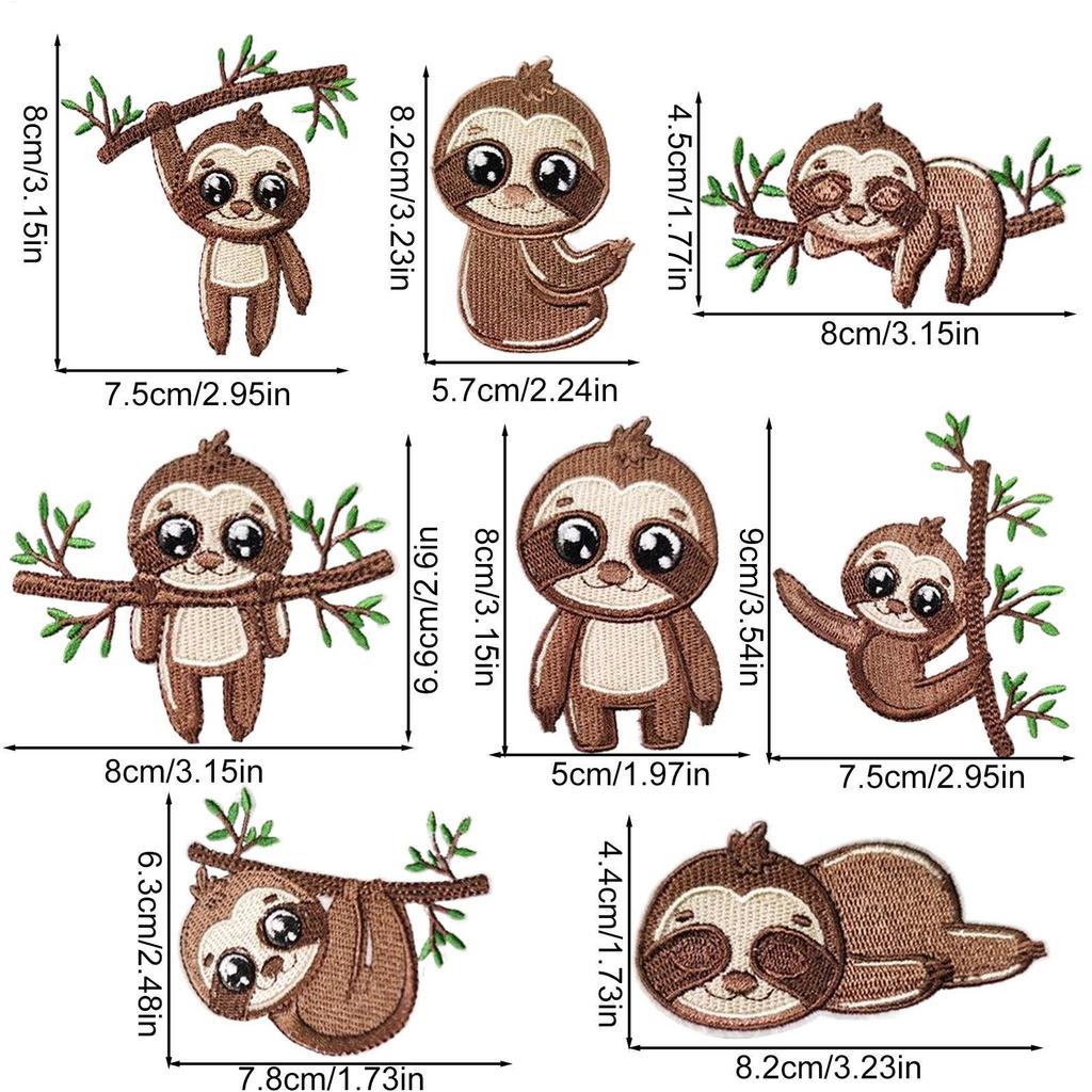 Stryk på-lappar Djur Stryk på-lappar Hantverkstillbehör Sängform Söt 8 Stycken Ark För Flickor Hatt Klänning Damkläder