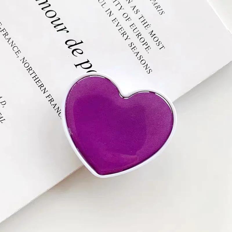 1116 Heart Shaped Phone Socket Holder Finger Grip Bracket Support Telephone for IPhone 11 11 11 Samsung Pocket Socket Stand