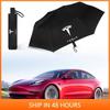 Car Sticker 2025 Hot Windproof Rain Fully Automatic Compact 3 Folding Umbrella Car Accessories For Tesla Model 3 2021 S X Y Styl