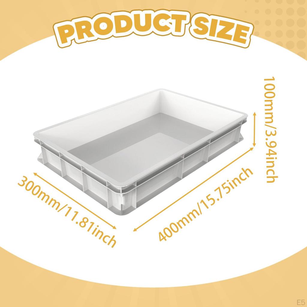 Fermentation Box Baker's Container Storage Bin Fruit Tray with Rounded Edges for Easy Cleaning