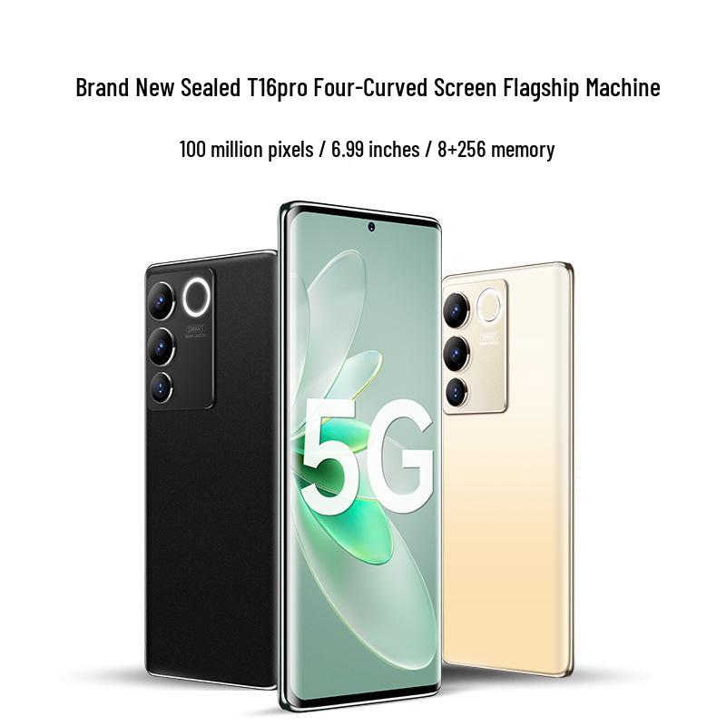 T16Pro: 100MP HD Quad-Curved Screen 5G Flagship Phone for 2026 Sale
