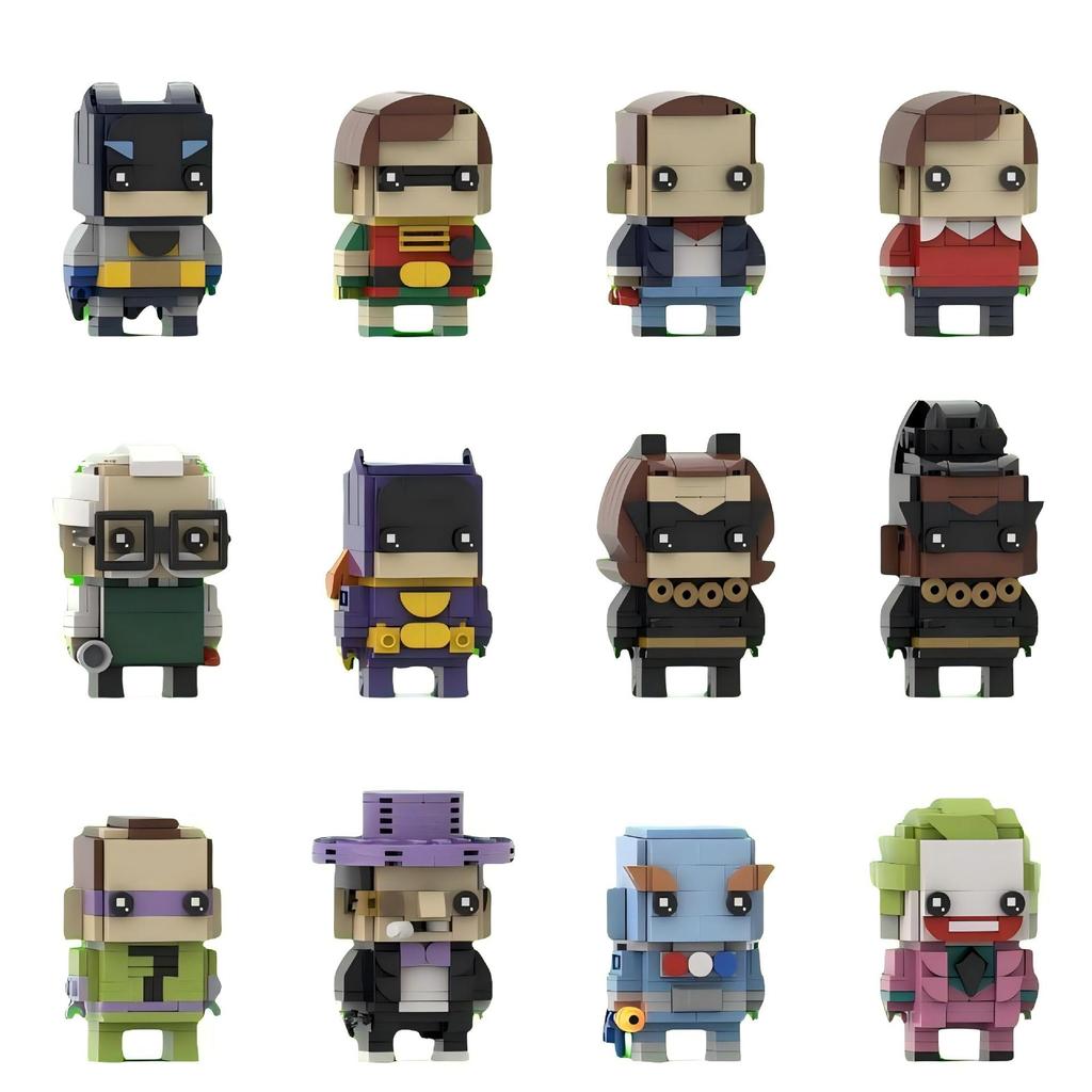 Cloak Crusader 1966 Collection Character Square Head Series Compatible Puzzle Boy Toys