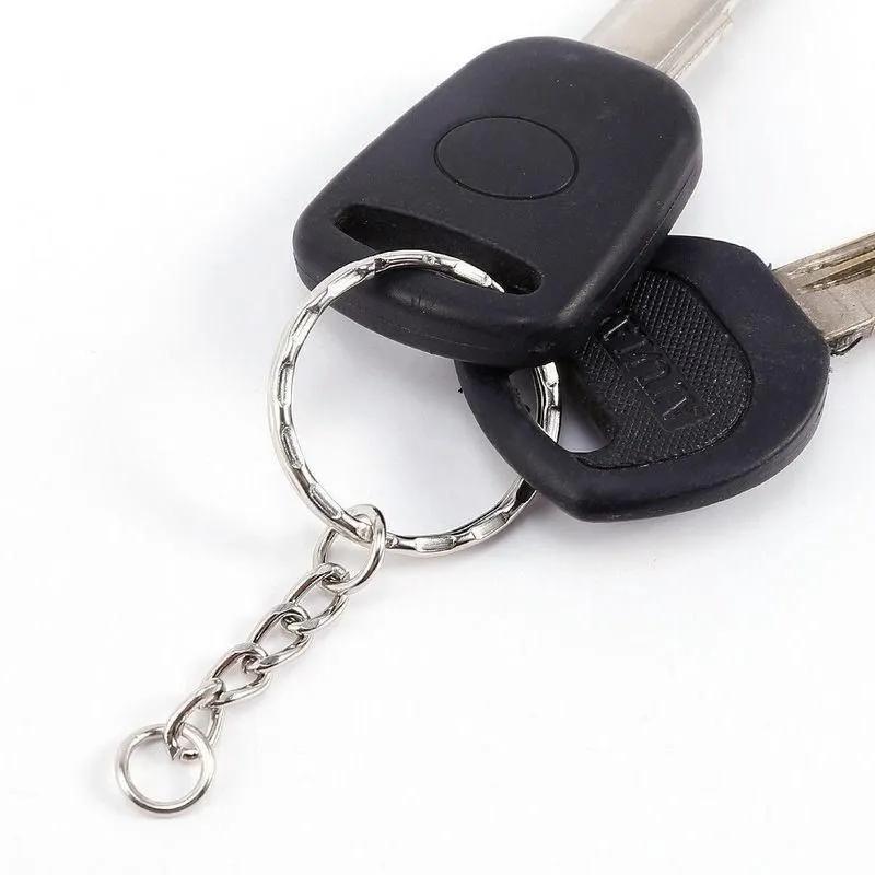 50/500pcs Silver Plated Metal Blank Keyring Keychain Split Key Rings with Chain Climbing Buckles Carabiner Keychain Accessories