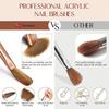 3Pcs Acrylic Nail Brush Set, Size 8/10/14 Nail Brushes Acrylic Powder Nail Art Extension And 3D Nail Carving Home Salon Nail Art Manicure Tool