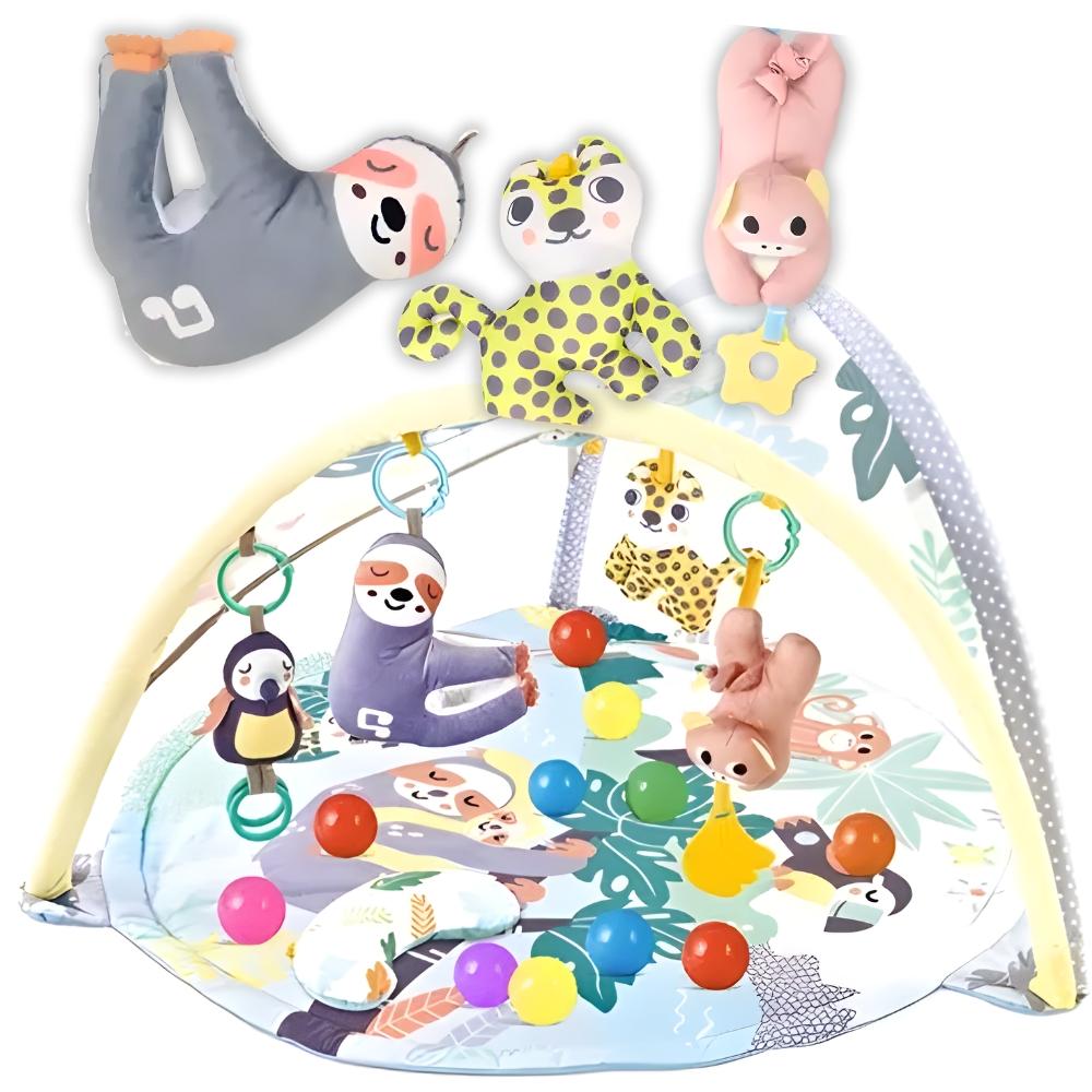 Large educational mat, interactive toys for babies, sloth, colorful