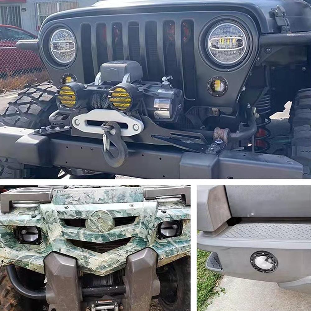 8D Lens 3 Inch 2500LM Flush Mount Fog Lights LED work Light Driving Work lamp 6000K White 3500K Yellow for Jeep Car Truck Off Road 4x4 12V 24V