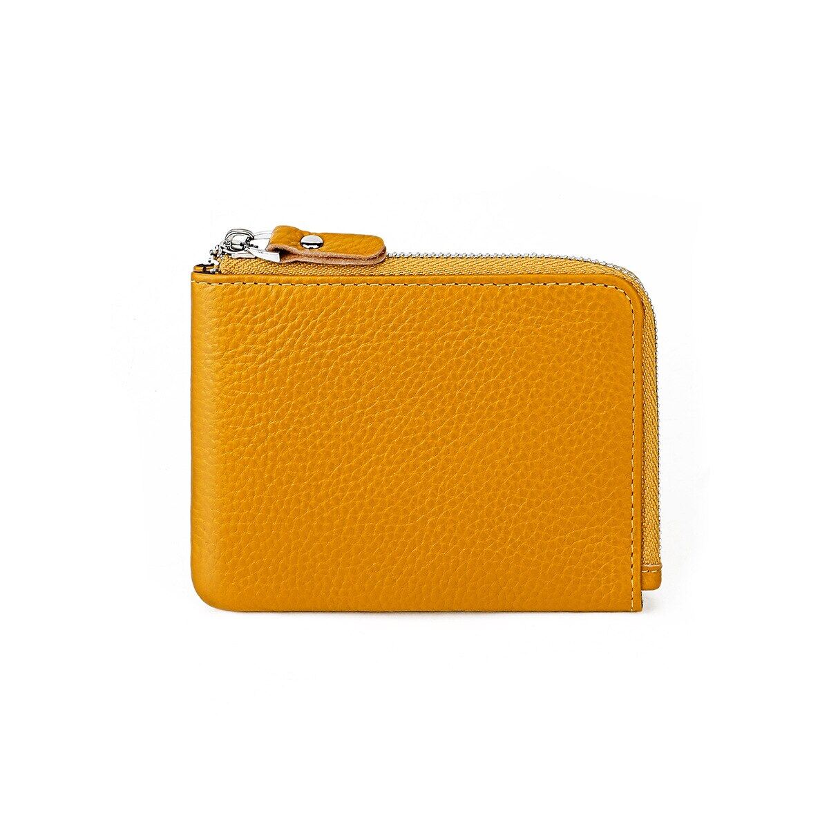 

BISON DENIM Модный женский кошелек для монет, тонкий женский мини-кошелек из натуральной кожи жёлтый