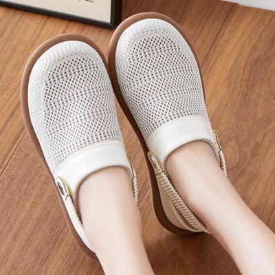 Zapatillas de Verano Slip-On Transpirables de Algodón Lino para Mujer – Casuales, Elegantes y Cómodas para Exterior para Mamás.