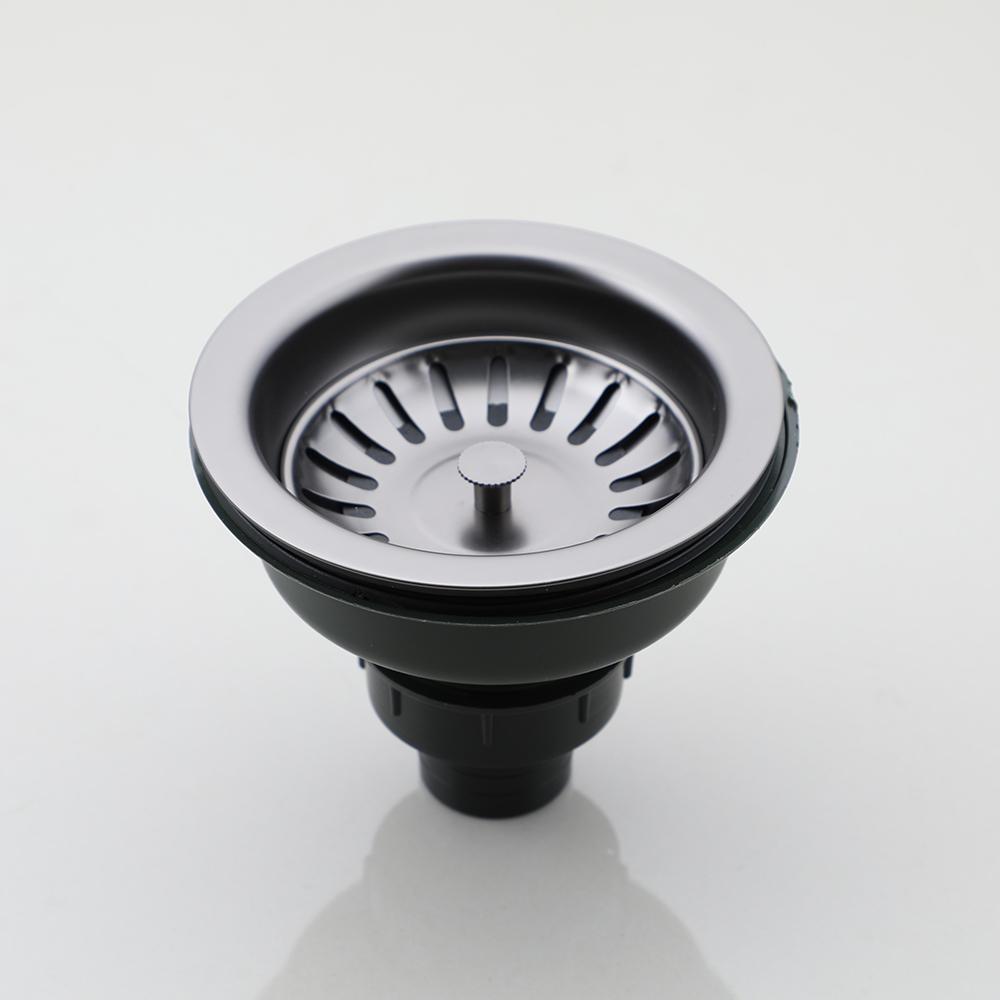 Modern 304 Stainless Steel Kitchen Sink Drain Strainer Stopper with Polished Surface Easy Clean 3-Year Warranty for Hotels