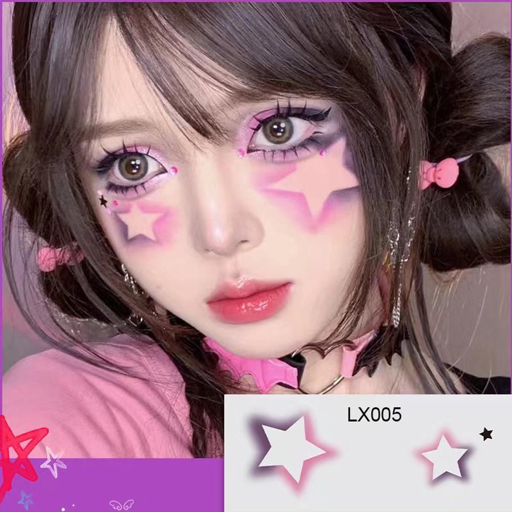 Temporary Blush Tattoo Sticker Songkran Facial Tattoo Tattoo Star Face Tattoo Waterproof Makeup M0X9