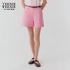Teenie Weenie Women's Linen Blend Casual Shorts