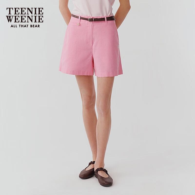 Teenie Weenie Women's Linen Blend Casual Shorts