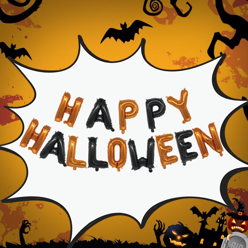 Halloween Party Aluminum Film Balloon Happy Halloween Happyhalloween Atmosphere Arrangement Alien