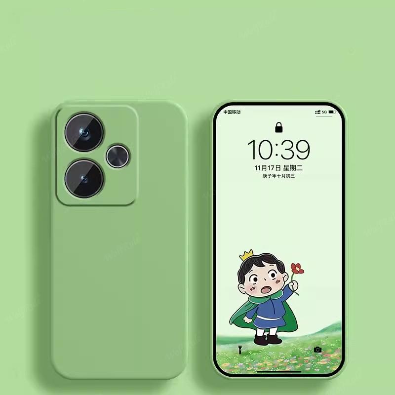 Für Poco F6 Hülle Abdeckung Xiaomi Poco F6 Capas Neu Flüssigsilikon Stoßfest Handy Rückseite Bumper TPU Weiche Hülle Poco F6 PocoF6 Fundas