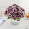 3pcs/5pcs Silk Artificial Flower Rose Outdoor Wedding Bouquet Christmas Decorate Home vase table Party Scrapbook Diy gift wreath