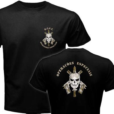 Skull Gun Cotton TShirt Streetwear Casual Modern Mens Fit - Men's Summer Cotton Graphic Tee