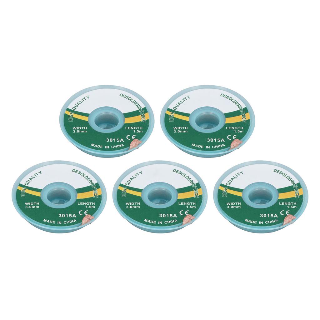 5 Stück Lötdocht Rückstandsarm Zinnentfernung 3mm X 1,5m Lötdocht Entlötdocht für Leiterplatten