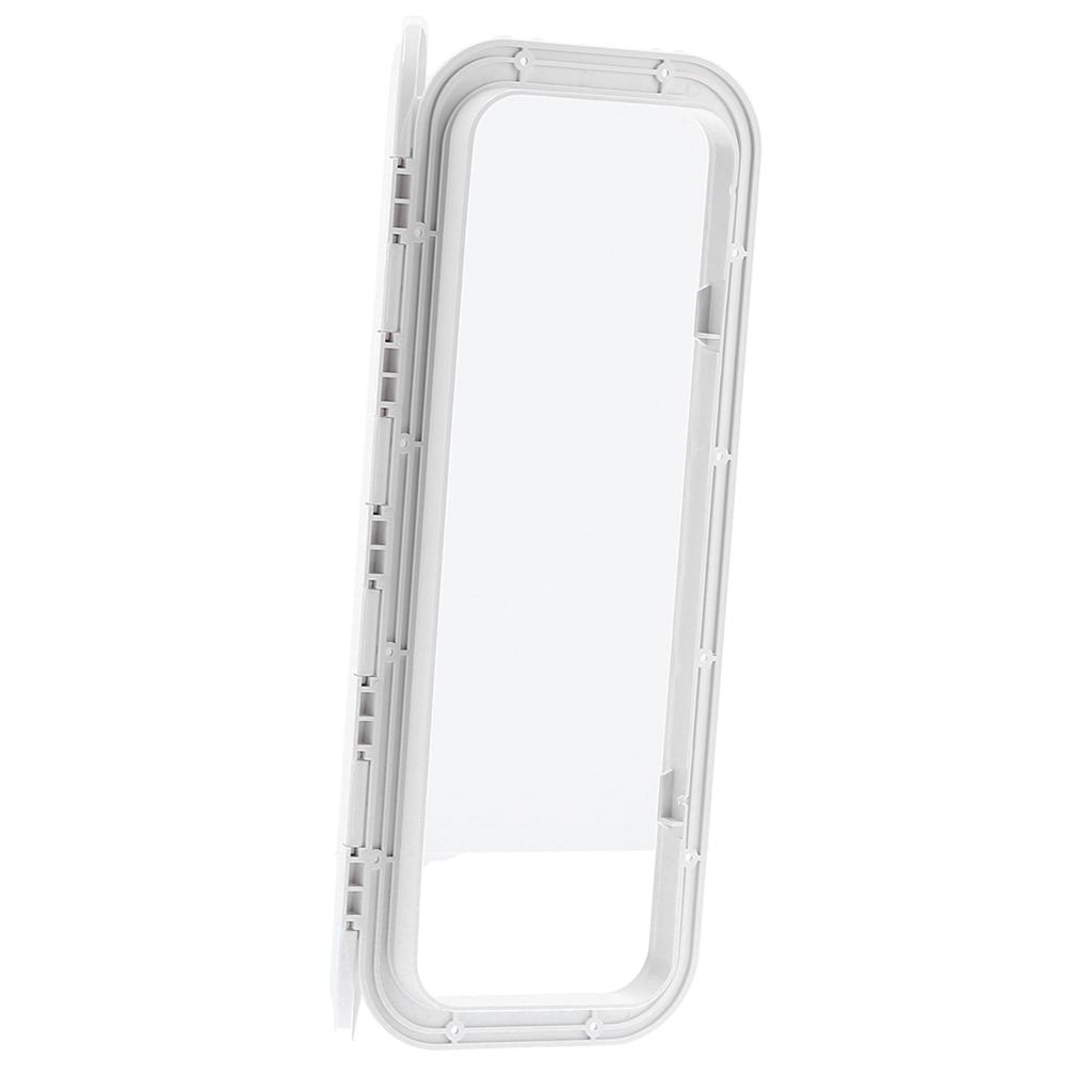 Dektoegang   Inspectieluik 180 graden Scharnierend Deksel UV-bestendig met Slot voor Marine Boot 24 x 9,5 inch(Wit )