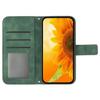 Leather Wallet Phone Cover with Sunflower Imprint for a Certain Brand's A5 Pro 5G - Red with Wrist Strap