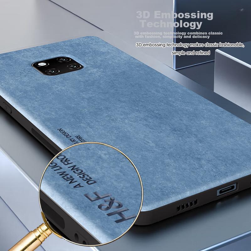 Phone Case for Huawei Mate 20 Pro, with Upgraded Skin-Like Leather, Frosted Lens Protection, Full Coverage Silicone Case And Wome