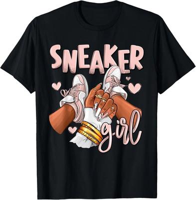 Girl Afro Low Legend Pink 11s Matching Tee For Men Women T-Shirt