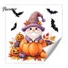 Cartoon Gnome Pumpkin Wall Decor Halloween Dwarf Stickers, Self Adhesive Removable PVC Decals, Autumn Leaves Festival Atmosphere Stickers And