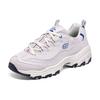Skechers DLites 1.0 Neptune Mesh Synthetic Leather Lace-Up Trendy Cushioning Low-Top Dad Shoes Women Sneakers White Pink 896262-LAV