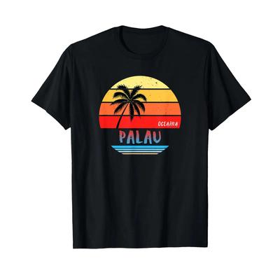 Palau T Shirt Oceania Vintage Stretched Fashion Casual Unisex Comfortable Streetwear Versatile Soft Breathable Homme