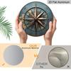 2D Flat 1pc Aluminum Decorative Item Vintage Compass-Style Wall Hanging 7.87 Inches × 7.87 Inches Ideal for Street Scenes, Shops, Bars, Cafes, Family