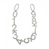 Silver-Tone Metal Pants Chain for Men and Women, Number-Shaped Linked Design with Connecting Rings for Punk, Techwear, and Stage Outfits