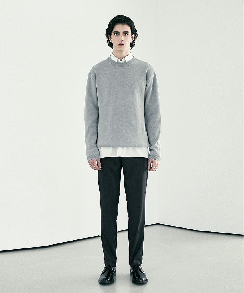 Keomeonseutaendadeu Pure Wool Basic Knit [Gray]